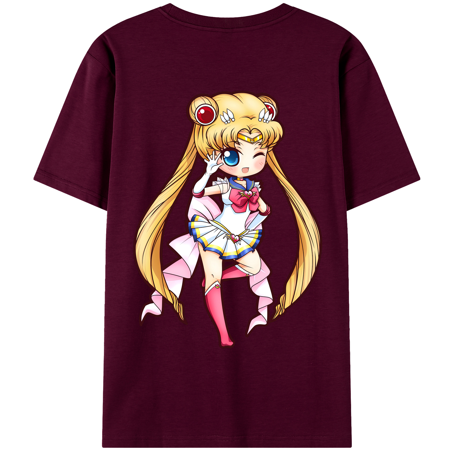 （画像用） 美少女戦士セーラームーン 月野 うさぎ つきの うさぎ Sailor Moon Tsukino Usagi レディース半袖Tシャツ(バックプリント)